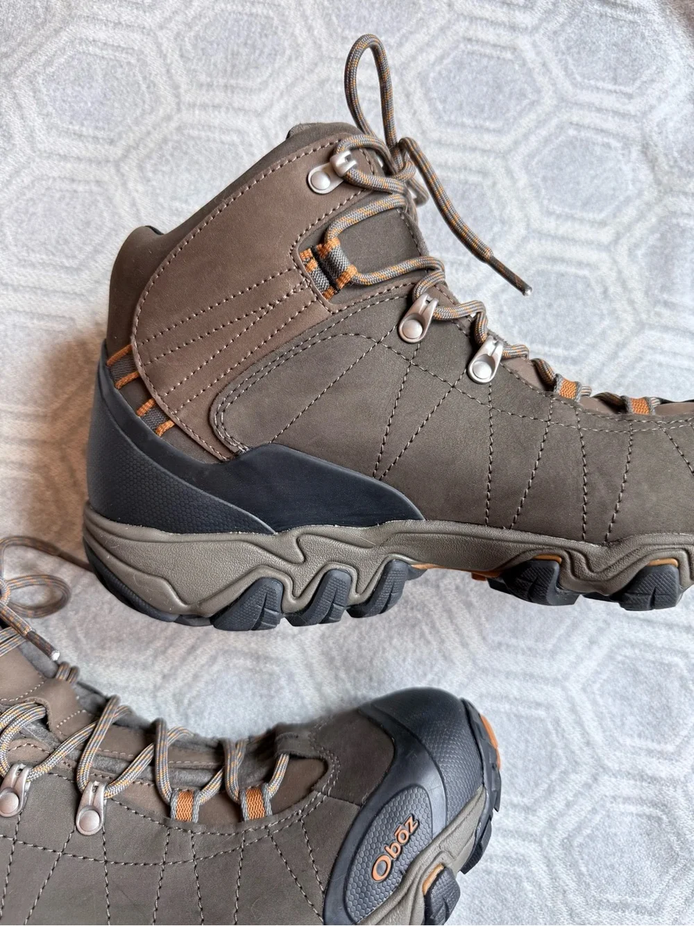 Oboz Bridger Boots Mid B-DRY Waterproof Hiking Brown Men's 12 EU 46 Like New